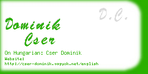 dominik cser business card